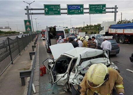 ۶۱ درصد از تصادفات فوتی تهران در بزرگراه‌ها رخ می‌دهد / بزرگراه‌های آزادگان، امام علی (ع) و همت؛ پرحادثه‌ترین بزرگراه‌های شهر تهران