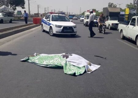عبور غیر مجاز عابر پیاده از عرض بزرگراه حادثه مرگبار آفرید